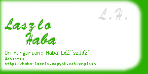 laszlo haba business card